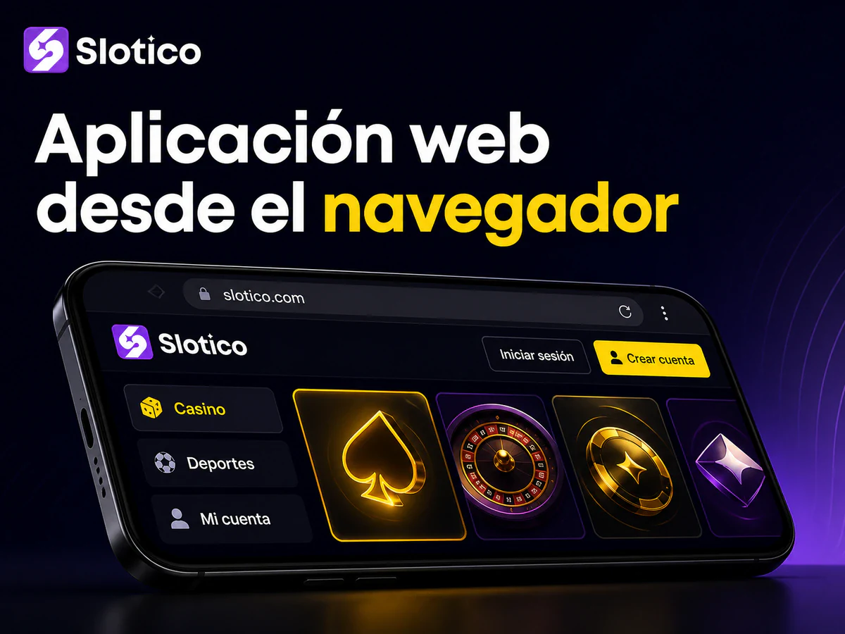 Un celular mostrando el sitio del casino abierto en el navegador, con el lobby de juegos y el acceso a la cuenta, sin otras marcas.